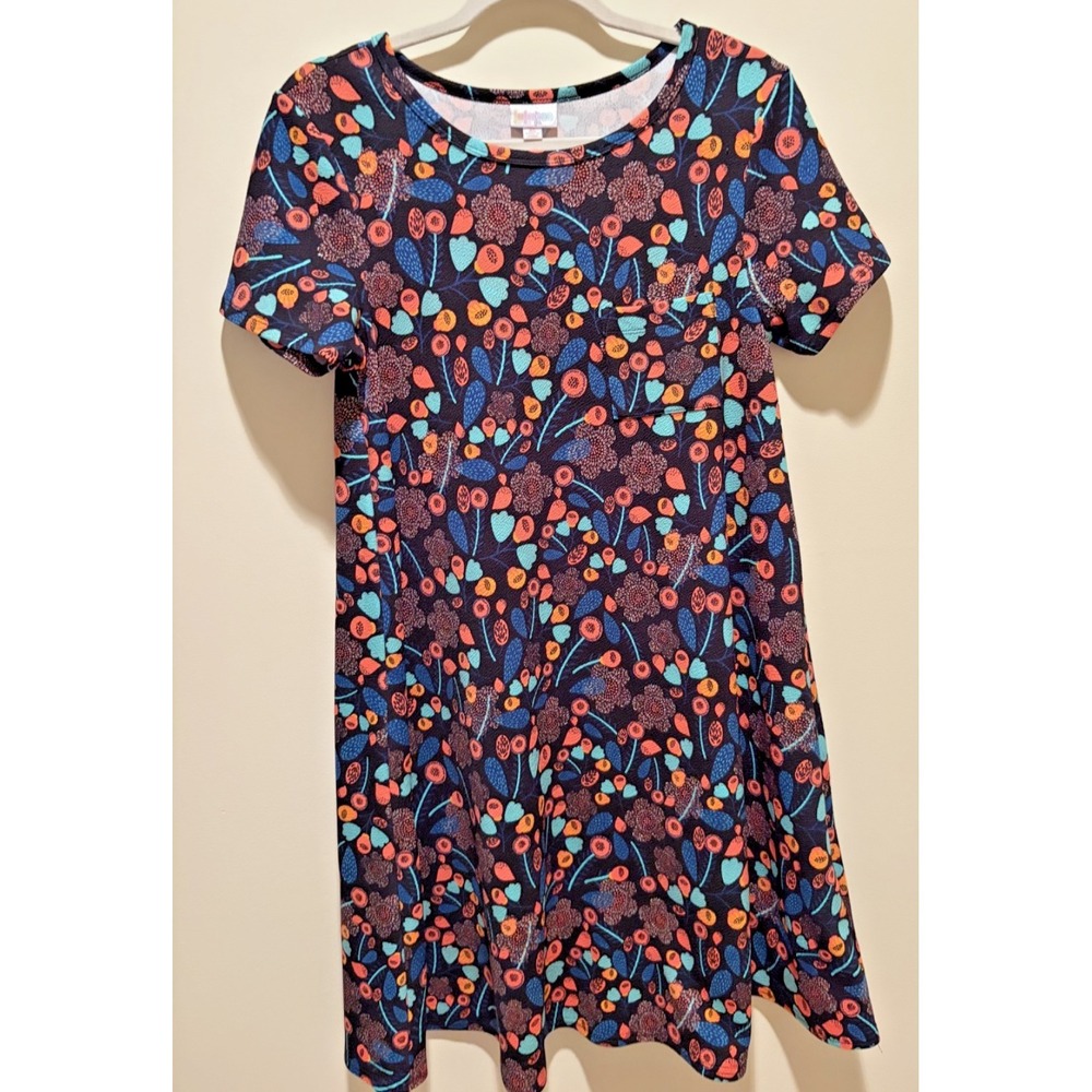 LuLaRoe XS Carly  swing‎ dress with floral print